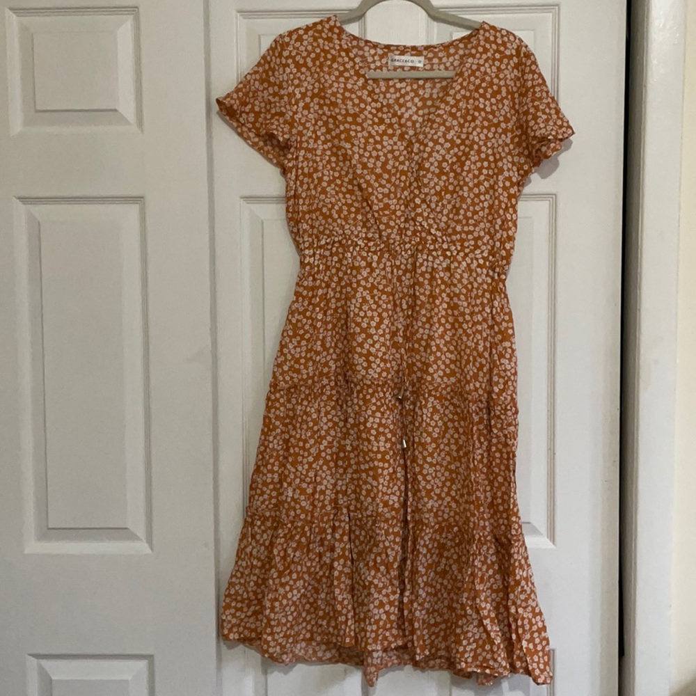 Floral knee length dress